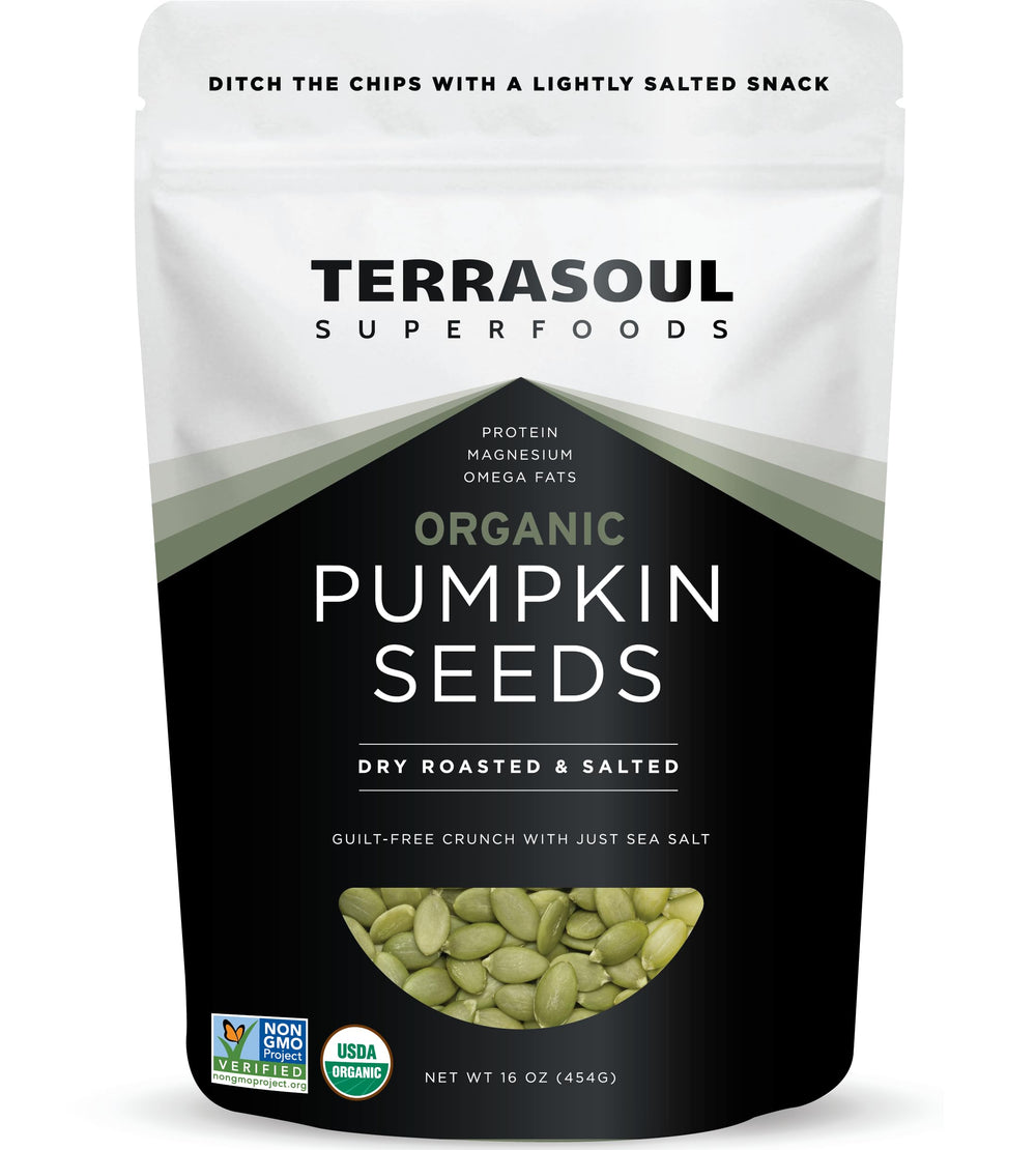 Terrasoul front packaging showing resealable 16oz bag and branding benefit convenience