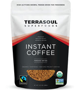 Terrasoul Superfoods jar front view showing label and medium roast benefit