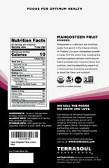 Terrasoul Superfoods mangosteen close-up powder texture highlighting smooth blend