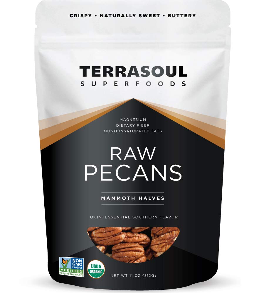 Terrasoul Superfoods front packaging showing two resealable 11 oz pouches and certifications for freshness