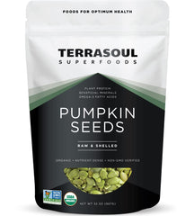 Terrasoul Superfoods front packaging shows 2 lb bag and organic label, convenient storage