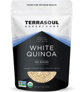 Terrasoul Superfoods front packaging showing 2 lb organic white quinoa and convenience