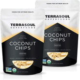 Terrasoul Superfoods toasted coconut front pouch showing packaging and resealable top for freshness