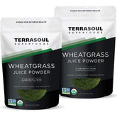 Terrasoul Superfoods front packaging showing two 10 oz containers and product label benefits