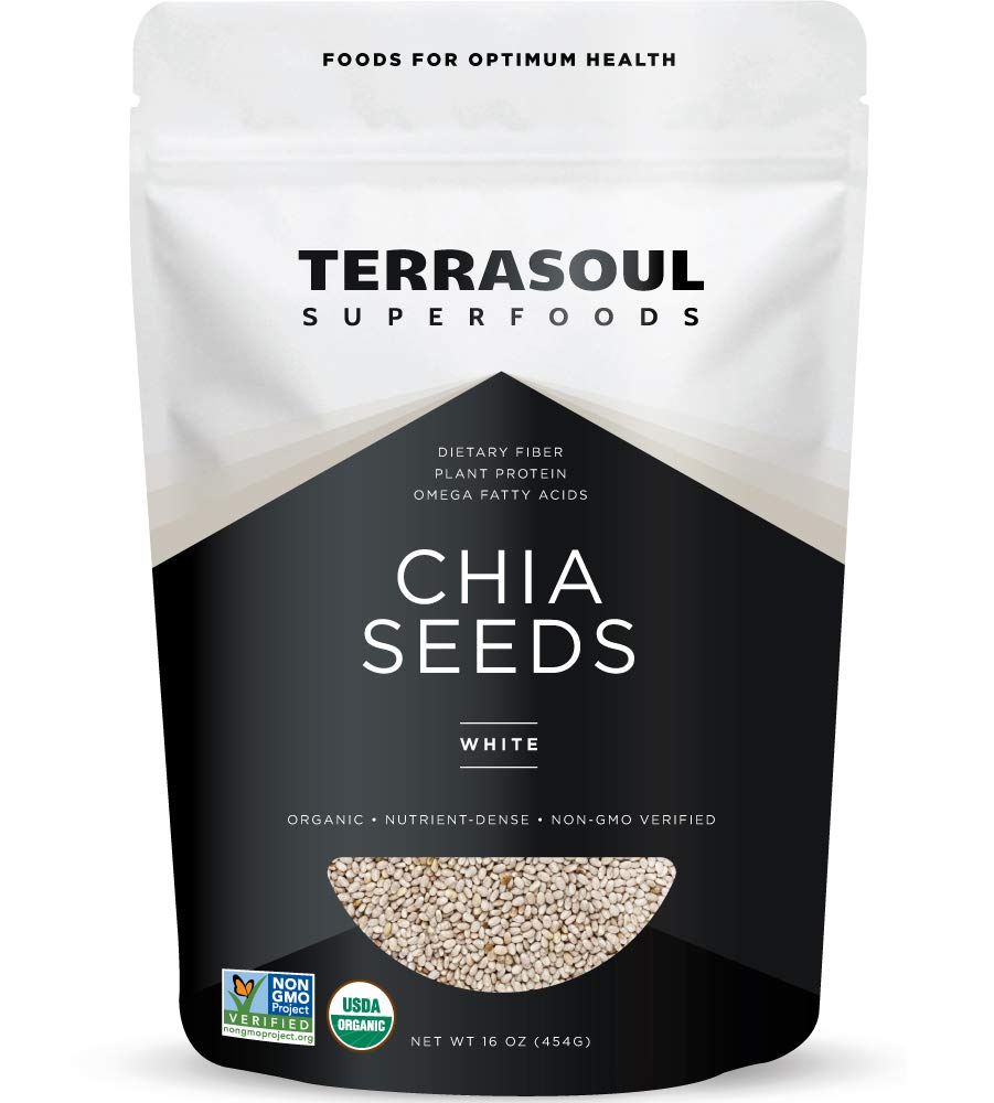 Terrasoul Superfoods front packaging showing 16 oz bag and certifications, convenient resealable pouch