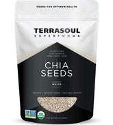 Terrasoul Superfoods front packaging showing 16 oz bag and certifications, convenient resealable pouch