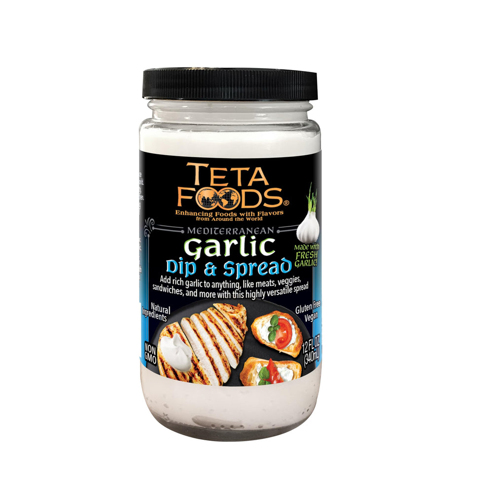 TETA FOODS toum jar front view showing label and size benefit