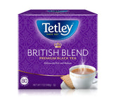 Tetley British Blend front packaging showing full supply and brand clarity for convenience