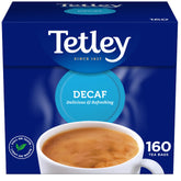 Tetley decaf 160s front pack showing branding and count, reassuring purchase