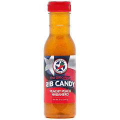 Texas Pepper Jelly front bottle view showing label and pourable glaze benefit