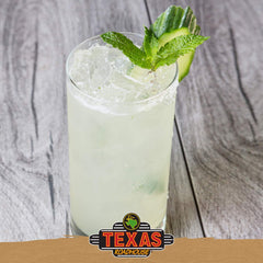 Texas Roadhouse frozen margarita in glass showing texture and party-ready presentation