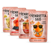TGF TRULY GOOD FOODS Henrietta Said front packaging showing variety pack and bold flavors