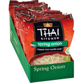Thai Kitchen front packaging displaying soup packets and branding for quick selection
