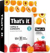 That's it. front packaging showing 12-pack and two-ingredient label, clear snack choice