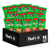 That's it. front packaging showing 15-pack and snack benefit