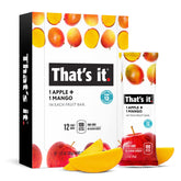 That's It. front packaging showing apple mango bars, convenient grab-and-go snack