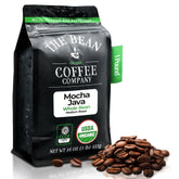 The Bean Coffee Company front packaging showing 16 oz bag and organic badge for freshness
