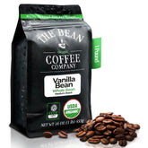 The Bean Coffee Company front packaging showing 16 oz bag and organic label benefit freshness
