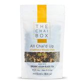 The Chai Box front packaging showing organic masala chai details and premium look