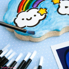 The Cookie Countess brush painting cookie showing precise control and neat results
