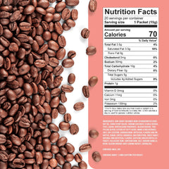 The Frozen Bean powder on a spoon showing creamy texture and richness