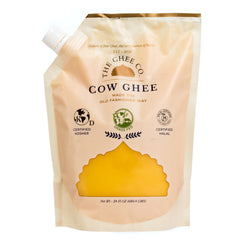 The Ghee Co. eco refill pouch front view showing brand and sustainable packaging benefit