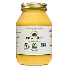 The Ghee Co. glass jar front label showing product and benefits