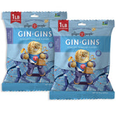 The Ginger People front packaging showing Gin Gins two-pack and bold branding benefit portability