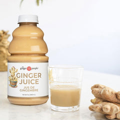 The Ginger People ginger juice in a shot glass for quick daily use and convenience