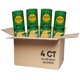 The Good Crisp Company front can showing spicy jalapeño branding and freshness