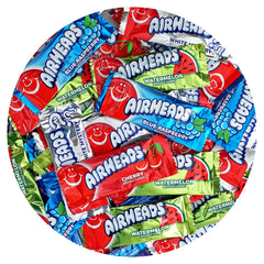 THE HAMPTON CANDY COMPANY front packaging showing 3 lb Airheads mini assortment for easy stocking
