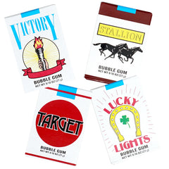 THE HAMPTON CANDY COMPANY gum cigarettes in party display adding retro charm
