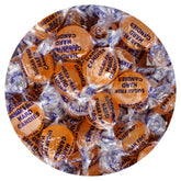THE HAMPTON CANDY COMPANY front of 1 lb sugar free butterscotch bag showing brand and count
