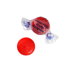 THE HAMPTON CANDY COMPANY single wrapped disc in hand showing size and portability benefit