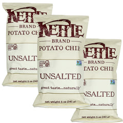 THE HAMPTON CANDY COMPANY front packaging showing three 5oz unsalted bags and convenience