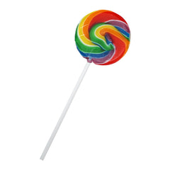 THE HAMPTON CANDY COMPANY stick-detail highlights sturdy plastic stem for reliable handling