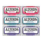 THE HAMPTON CANDY COMPANY front packaging showing six tins and flavor variety for convenient freshness
