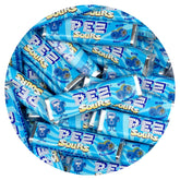 THE HAMPTON CANDY COMPANY front bag view showing sour blue raspberry refills and convenience
