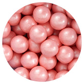 THE HAMPTON CANDY COMPANY front-of-bag showing pink shimmer gumballs benefit visual clarity