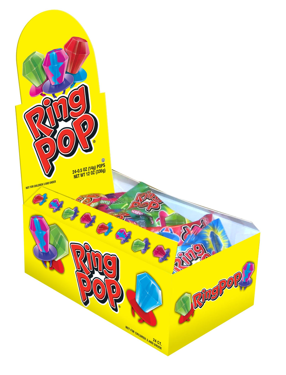 THE HAMPTON CANDY COMPANY front pack view shows colorful assorted lollipops for parties
