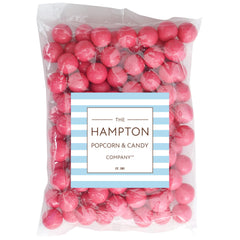 THE HAMPTON CANDY COMPANY close-up of pink gumball texture highlighting uniform shape