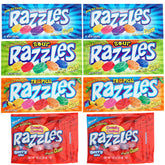 THE HAMPTON CANDY COMPANY Razzles front packaging shows variety and grab-and-go convenience
