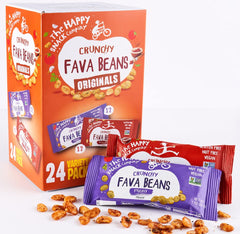 The Happy Snack Company close-up of roasted fava bean texture for crunch appeal