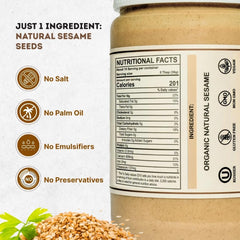 The Holly Tree open jar with creamy tahini texture for easy blending