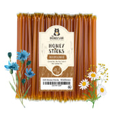 The Honey Jar front packaging showing 100-count wildflower honey sticks, convenient portioning