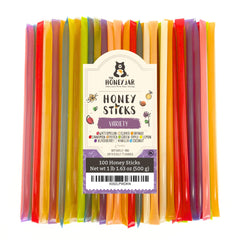 The Honey Jar front packaging showing variety pack and count, easy grab-and-go benefit