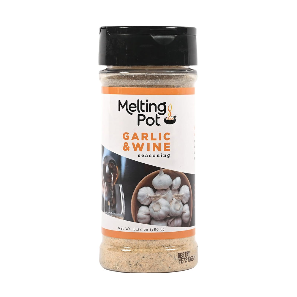 The Melting Pot front packaging showing label and shaker, highlights brand and convenience