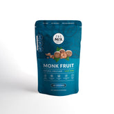 THE MIX SUPERFOODS front pouch view showing pure monk fruit branding and clear ingredients