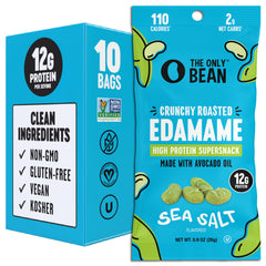 The Only Bean front packaging showing sea salt flavor and benefits