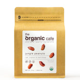 The Organic Cafe front packaging showing one-pound resealable bag and branding